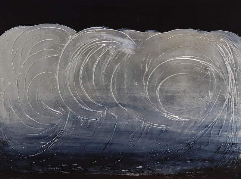 Anna-Eva Bergman. L’atelier d’Antibes (1973-1987) : Anna-Eva Bergman, N° 49-1973 Vague Baroque, 1973, acrylique sur toile , 97 x 130 cm  © Fondation Hartung-Bergman / Adagp, Paris 2016
